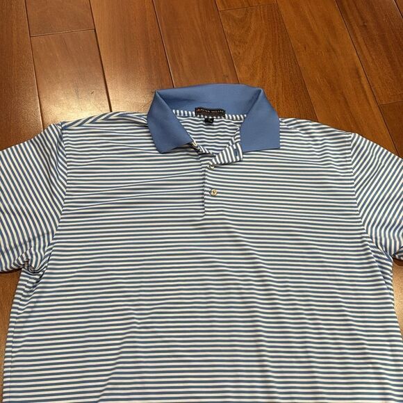 Peter Millar Polo Men Summer Comfort Short Sleeve Stripe Shirt Size XL - Picture 3 of 8